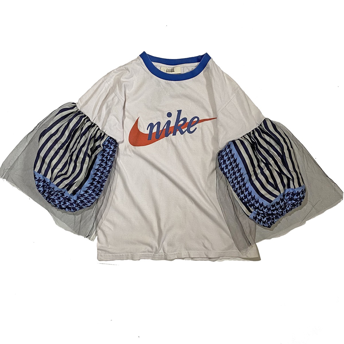 リメイク 袖2重 チュール スカーフ ｔシャツｔ Nike Rere