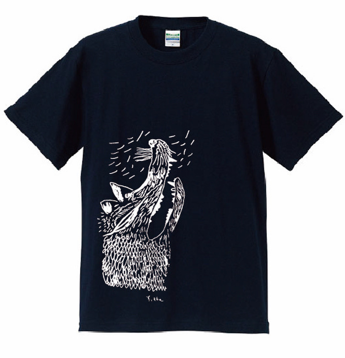 2014年製アート系】 LIQUID BLUE オオカミTシャツ サイズL+tevetamw.com