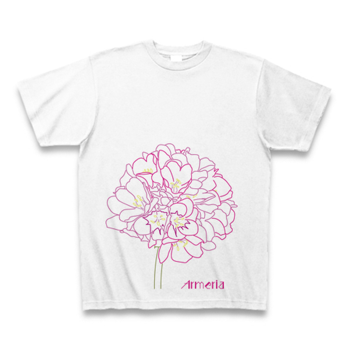 アルメリア フラワーイラストtシャツ Flowersite
