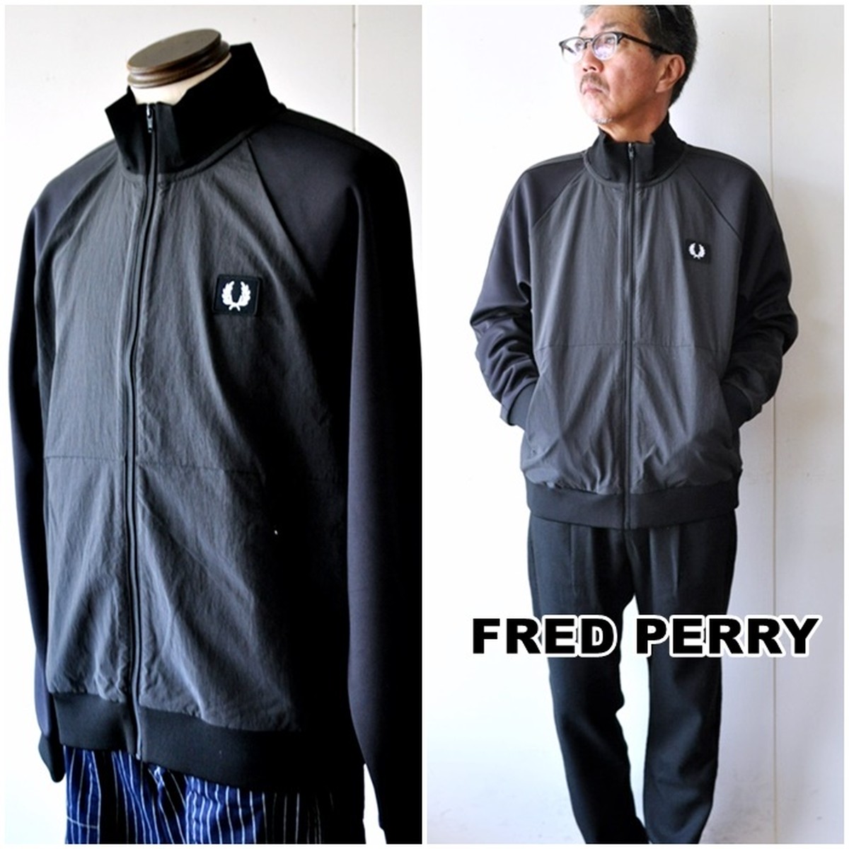 FREDPERRYフレッドペリー トラックジャケット WOVEN PANEL TRACK JAC