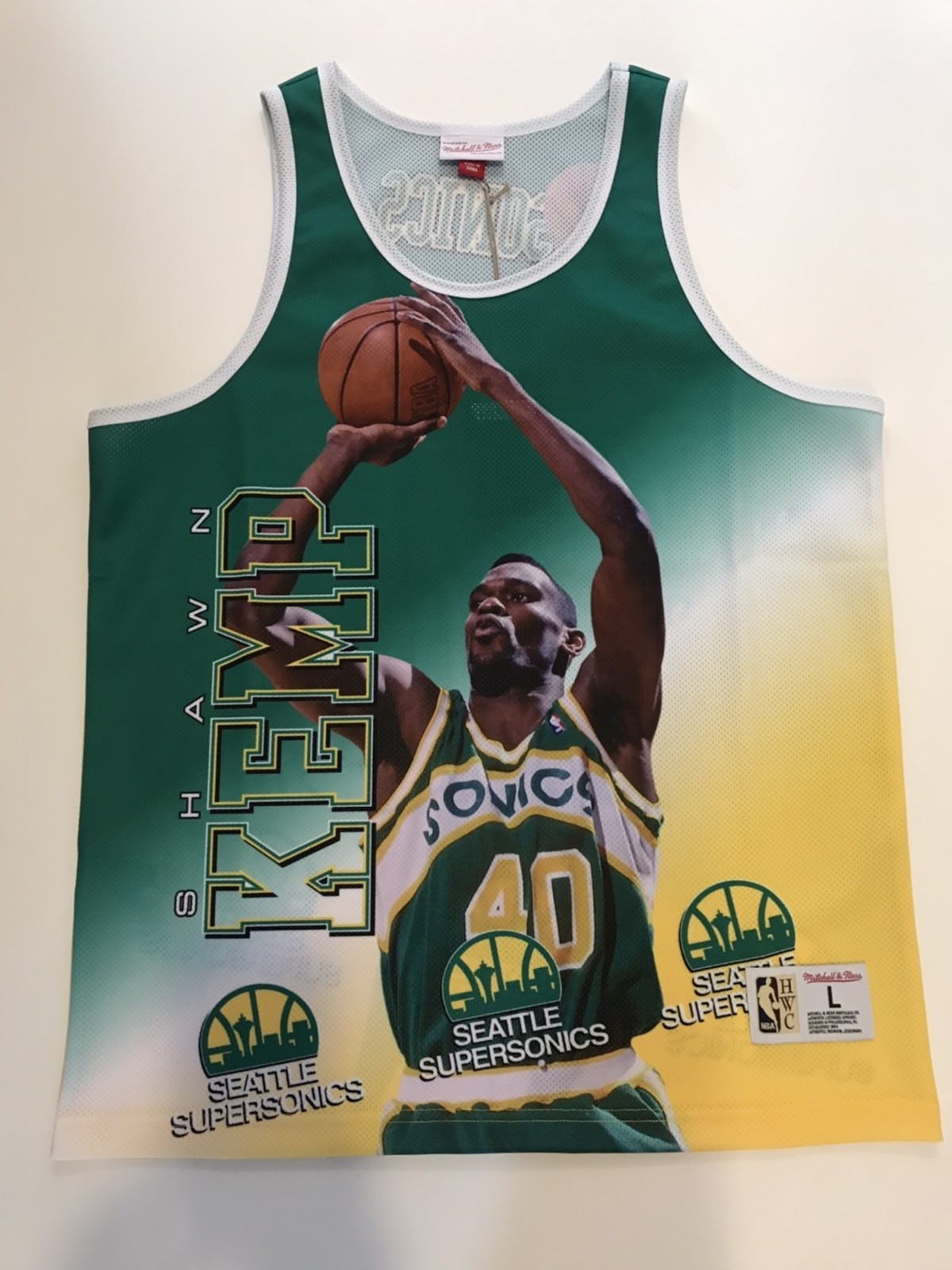 Mitchell Ness ミッチェル ネス Supersonics Shawn Kemp ショーンケンプ Size L Young N ヤンギン