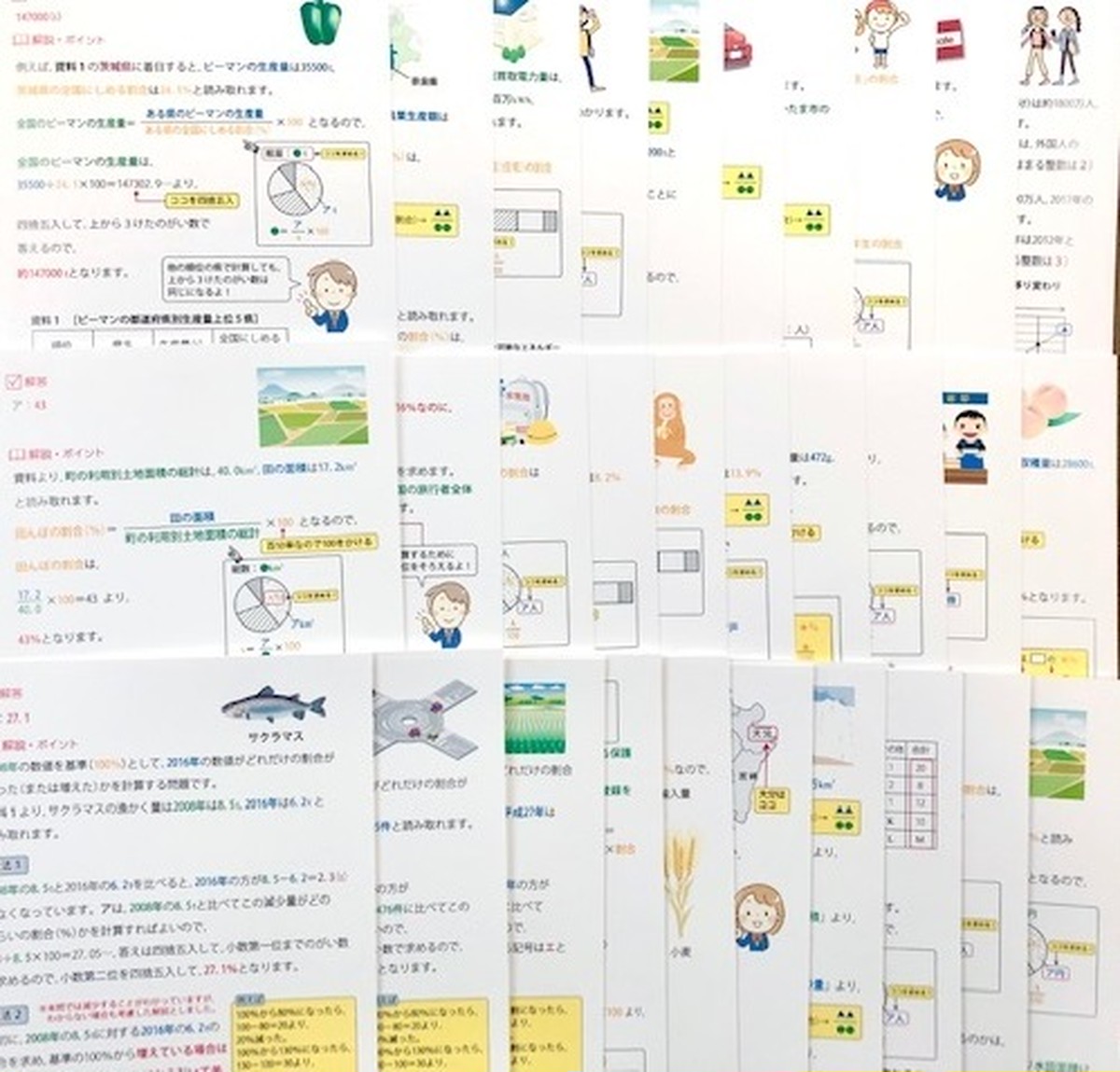 ☆「社会・資料分析問題の計算問題が楽しくよくわかる過去問解説カード