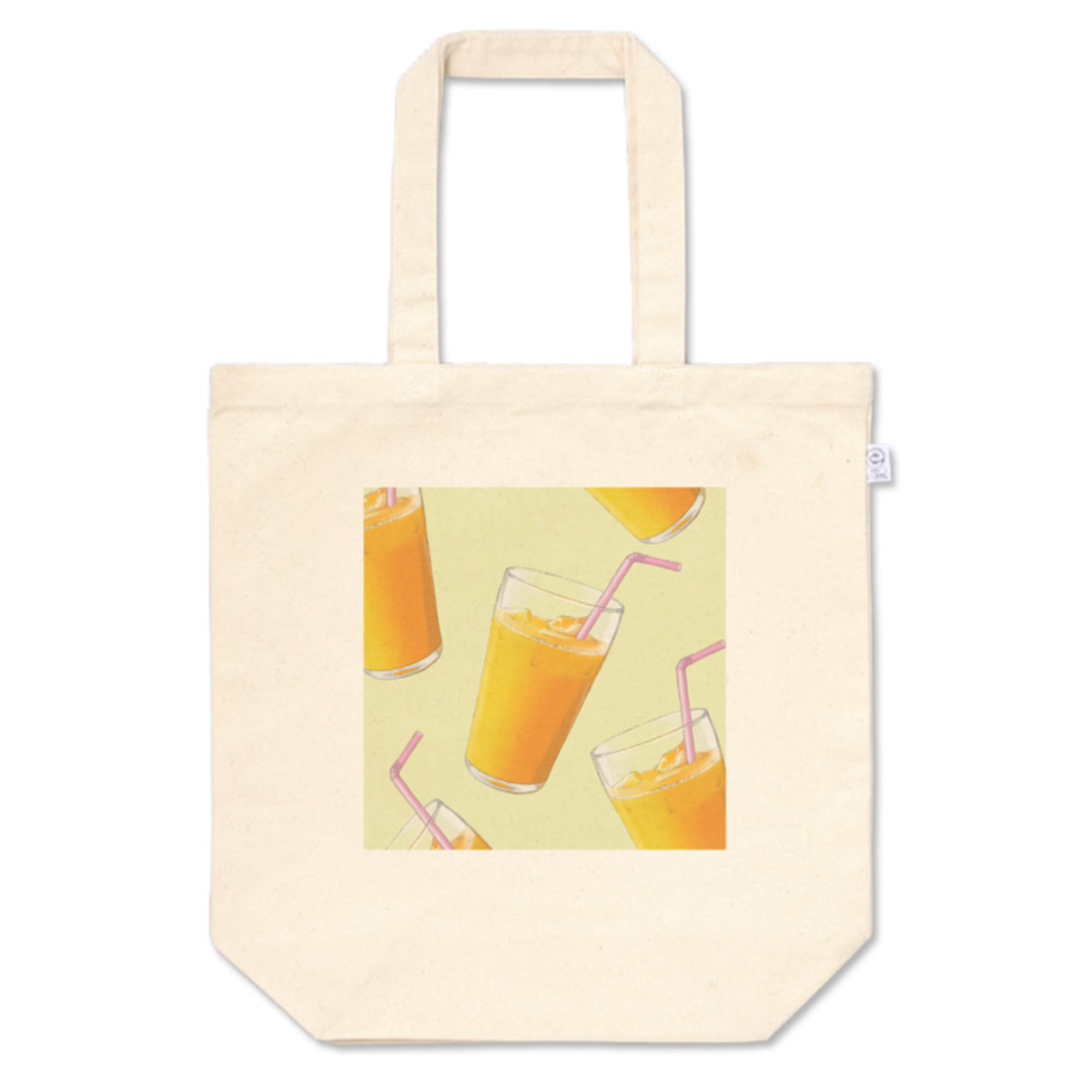オレンジジュースのイラストのトートバッグ Mサイズ 絵描きのraddieyのお店