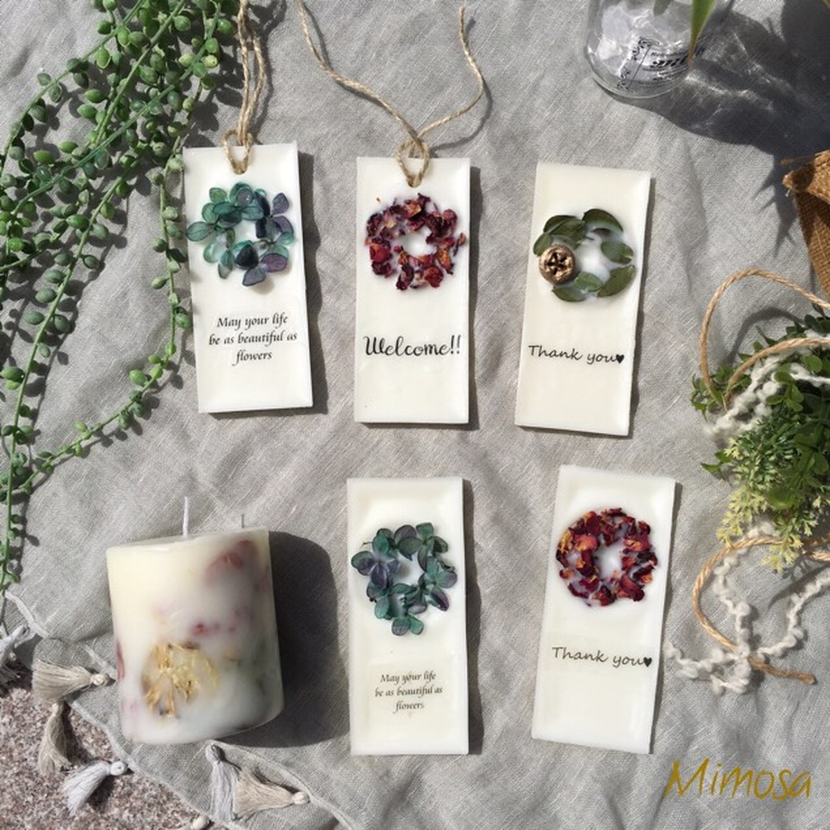 香りの選べるボタニカルワックスバー リース Mimosa ﾟ