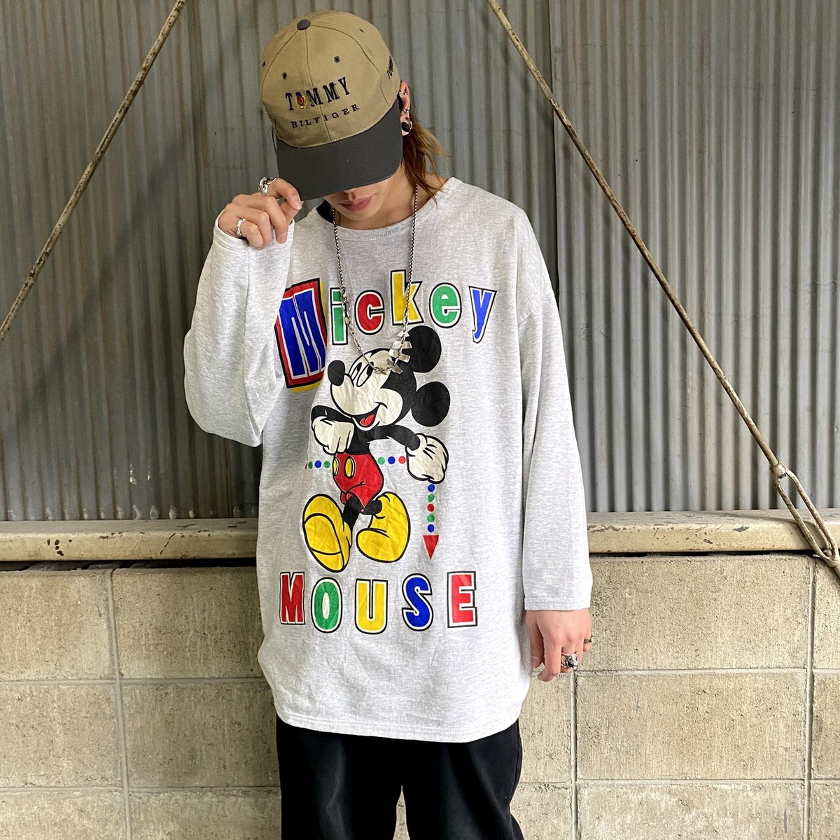 プッシュされた製品 90s 青パン ミッキー スウェット 古着 ディズニー スウェット