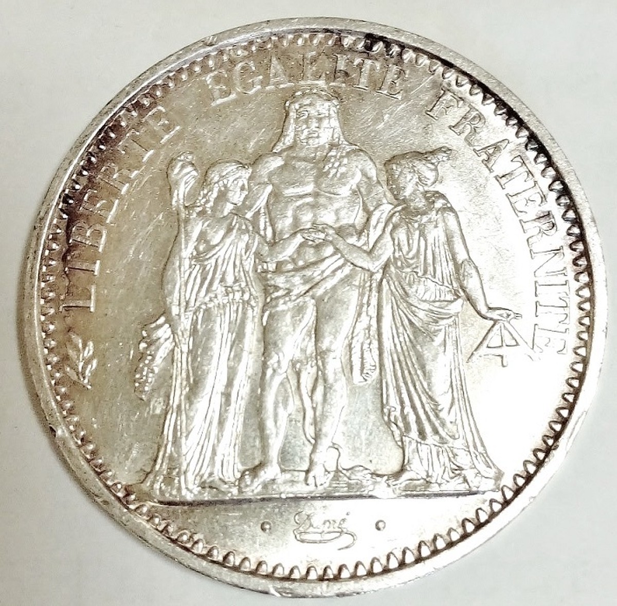 美品 1970年 フランス 10フラン 銀貨 ヘラクレス シルバー Antique Coin Ale