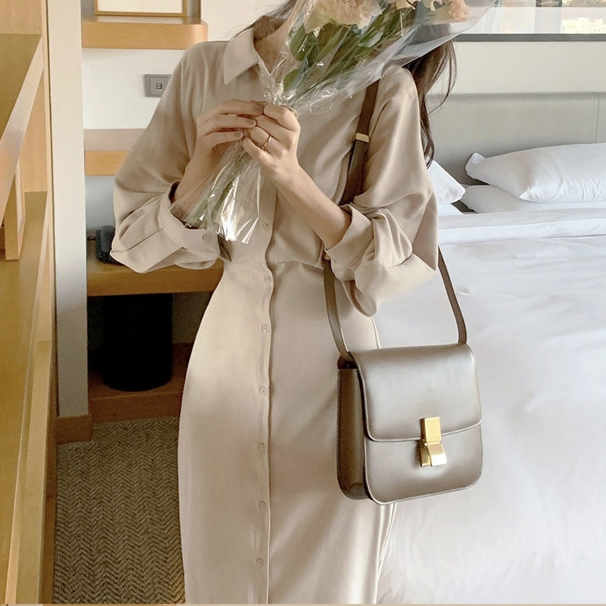 タイトシルエットシャツワンピース U5348 Udresser