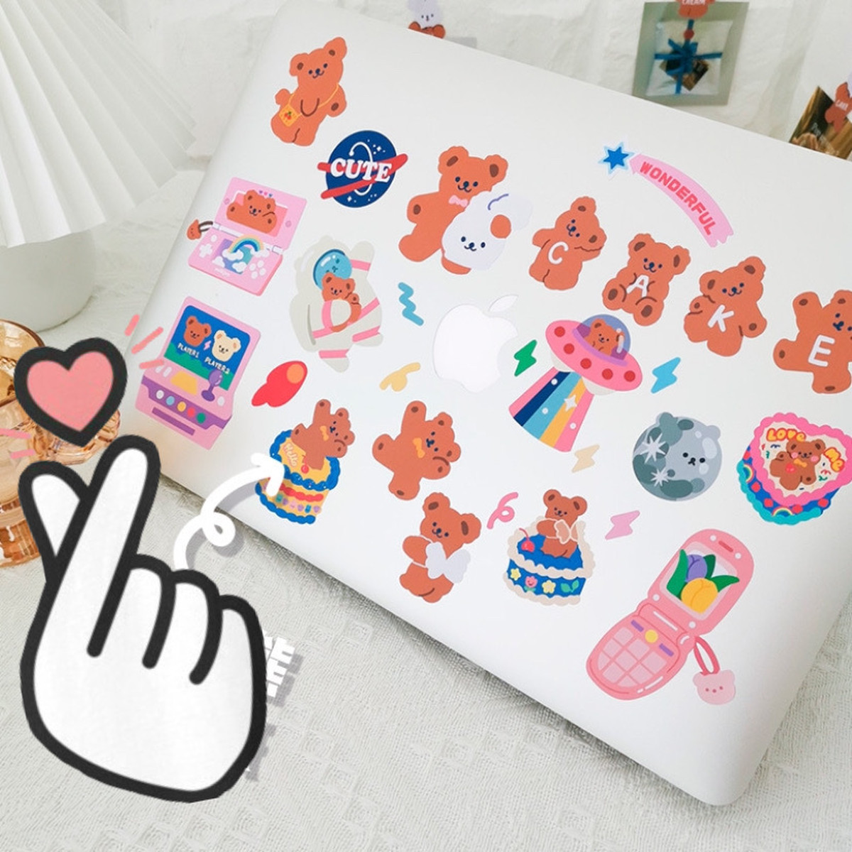 即納 1 26リニューアル 4種類セット Milkjoy Cake Bear Sticker ケーキベアーステッカー クマ柄シール Usagi Case ウサギケース 韓国iphoneケース通販