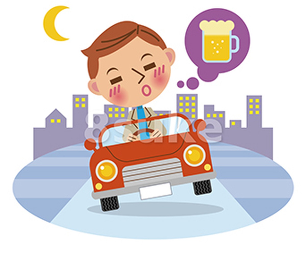 イラスト素材 飲酒運転イメージ 背景あり ベクター Jpg 8sukeの人物イラスト屋 かわいいベクター素材のダウンロード販売