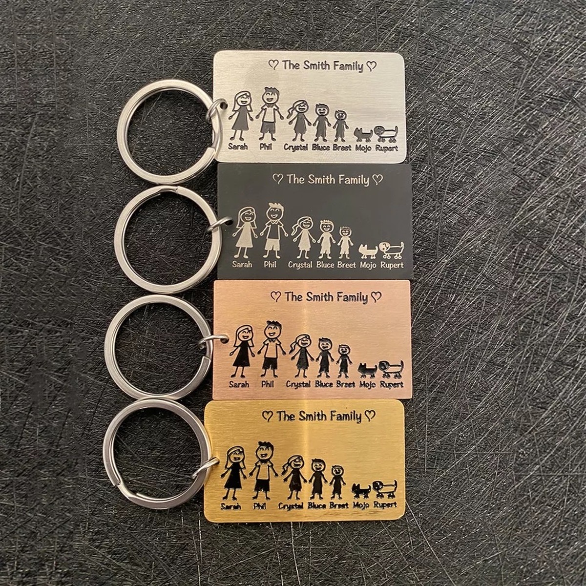 送料無料 四角専用 名入れ キーホルダー 家族 名前 子供 ネームキーホルダー 世界で1つ プレゼント お祝い 誕生日 父の日 母の日 Ayu Select Kids Ladies 全て送料無料