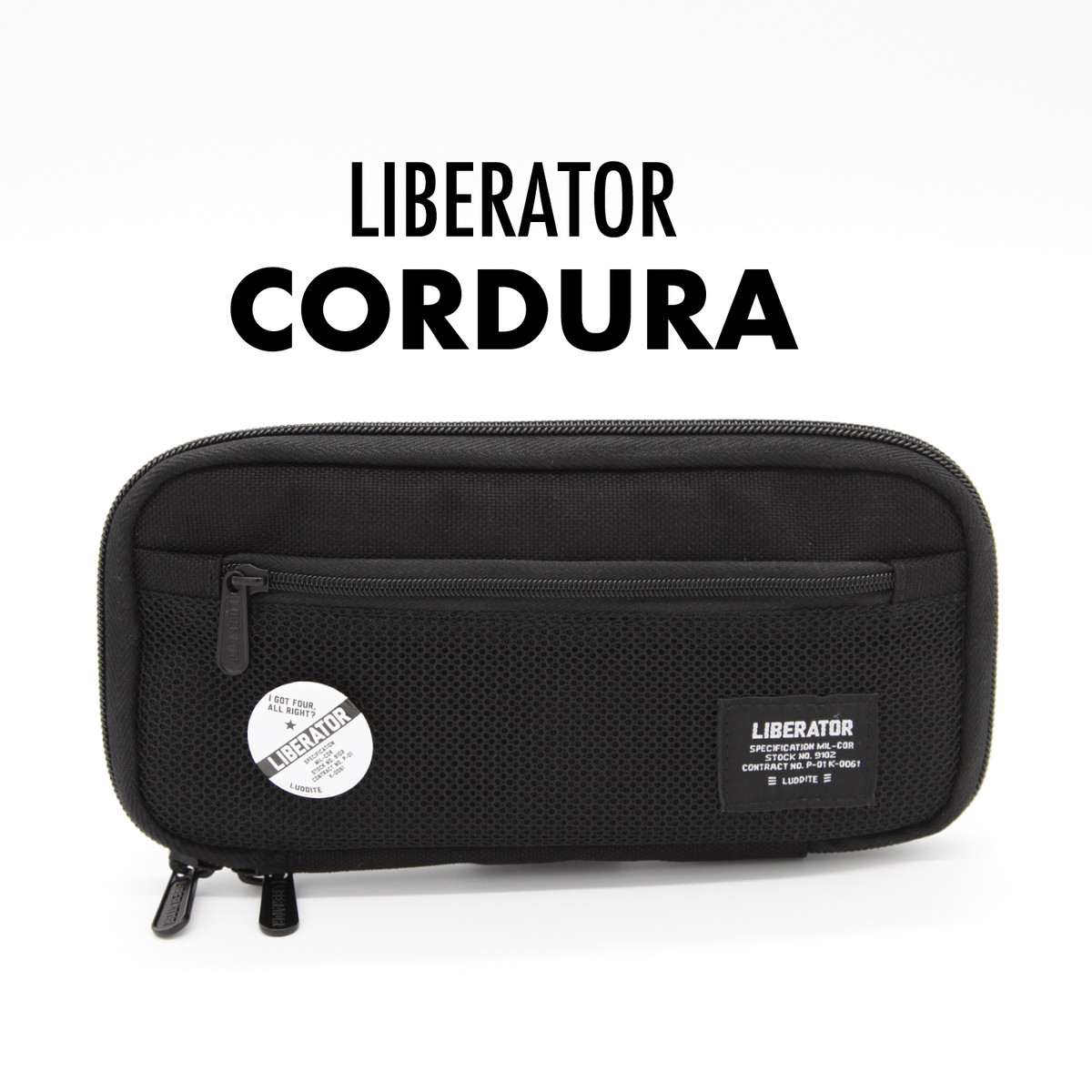 Liberator Cordura ラウンドジップペンケース Luddite