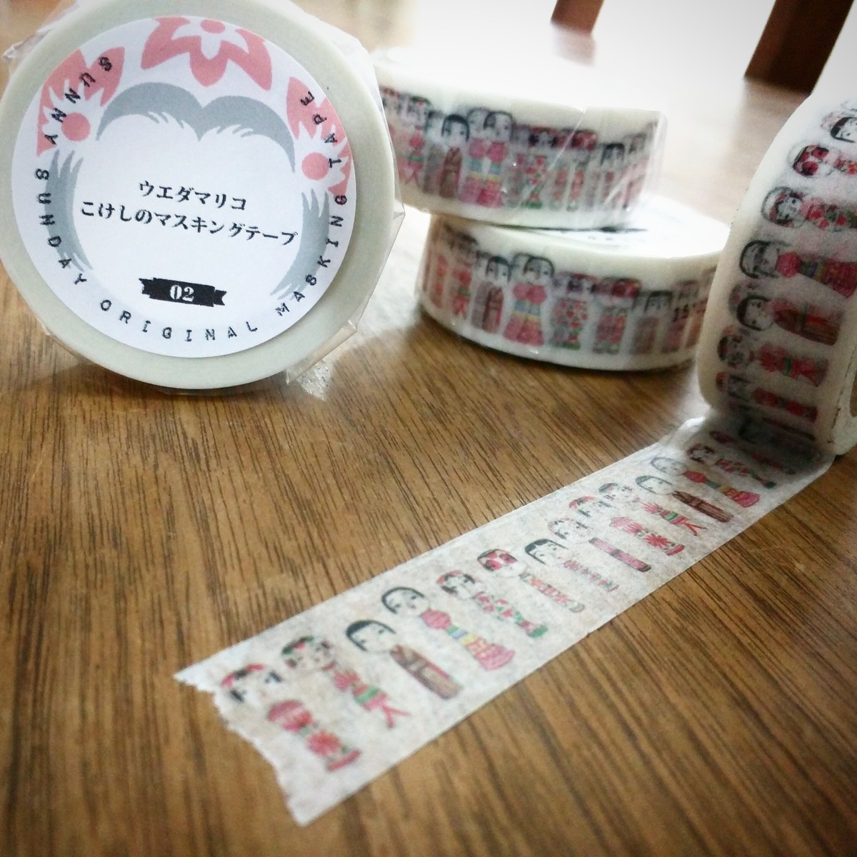 ウエダマリコこけしのマスキングテープ Sunny Sunday Online Shop