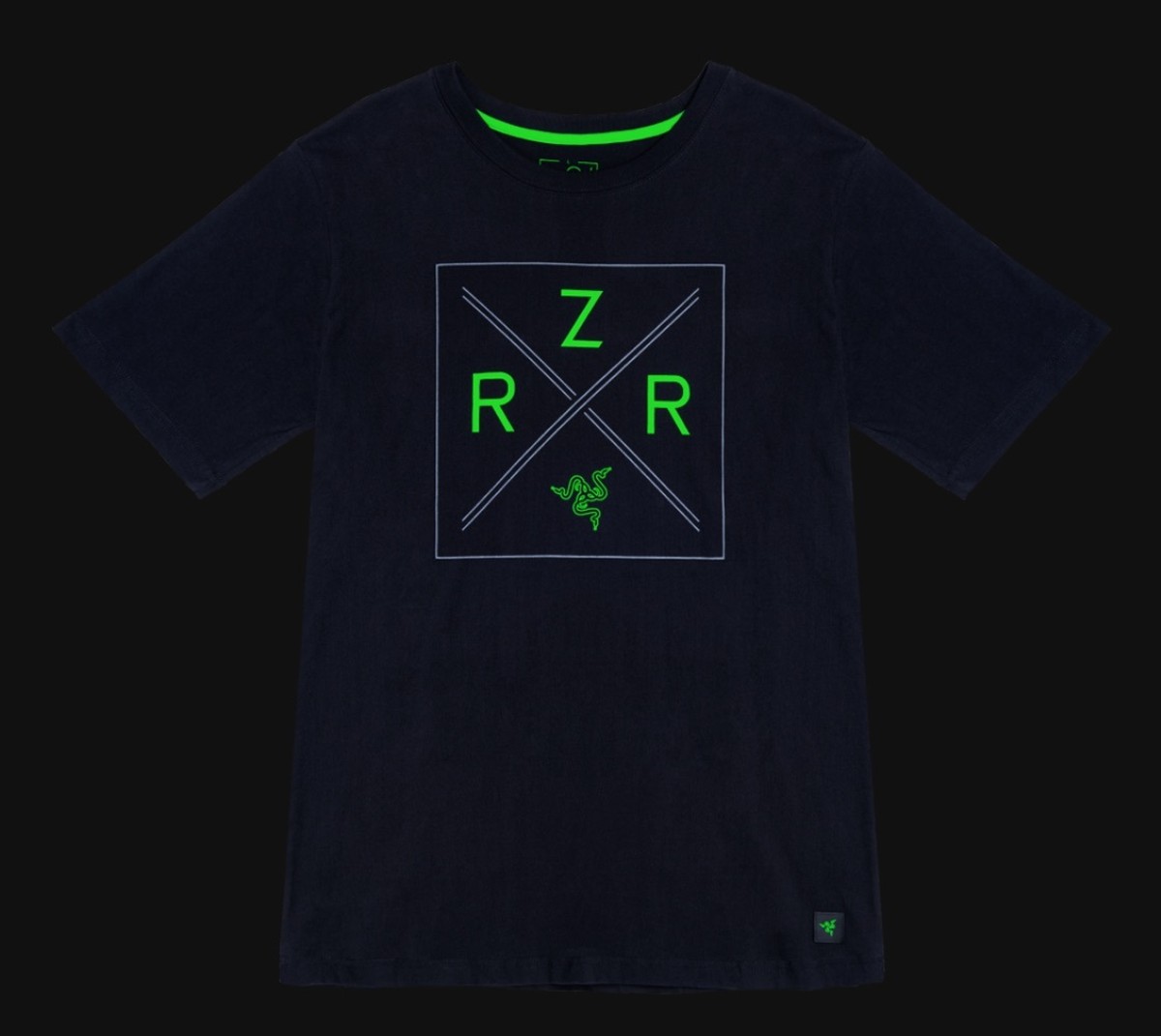 Razer Tシャツ Lifestyle Chroma Shield Tee Black Sapphire Games