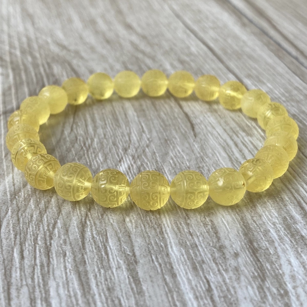エネルギーのバランスを整える 琥珀回文珠 カイモンジュ マニ車 パワーストーンブレスレット パワーストーン天然石 フォーチュンストーン