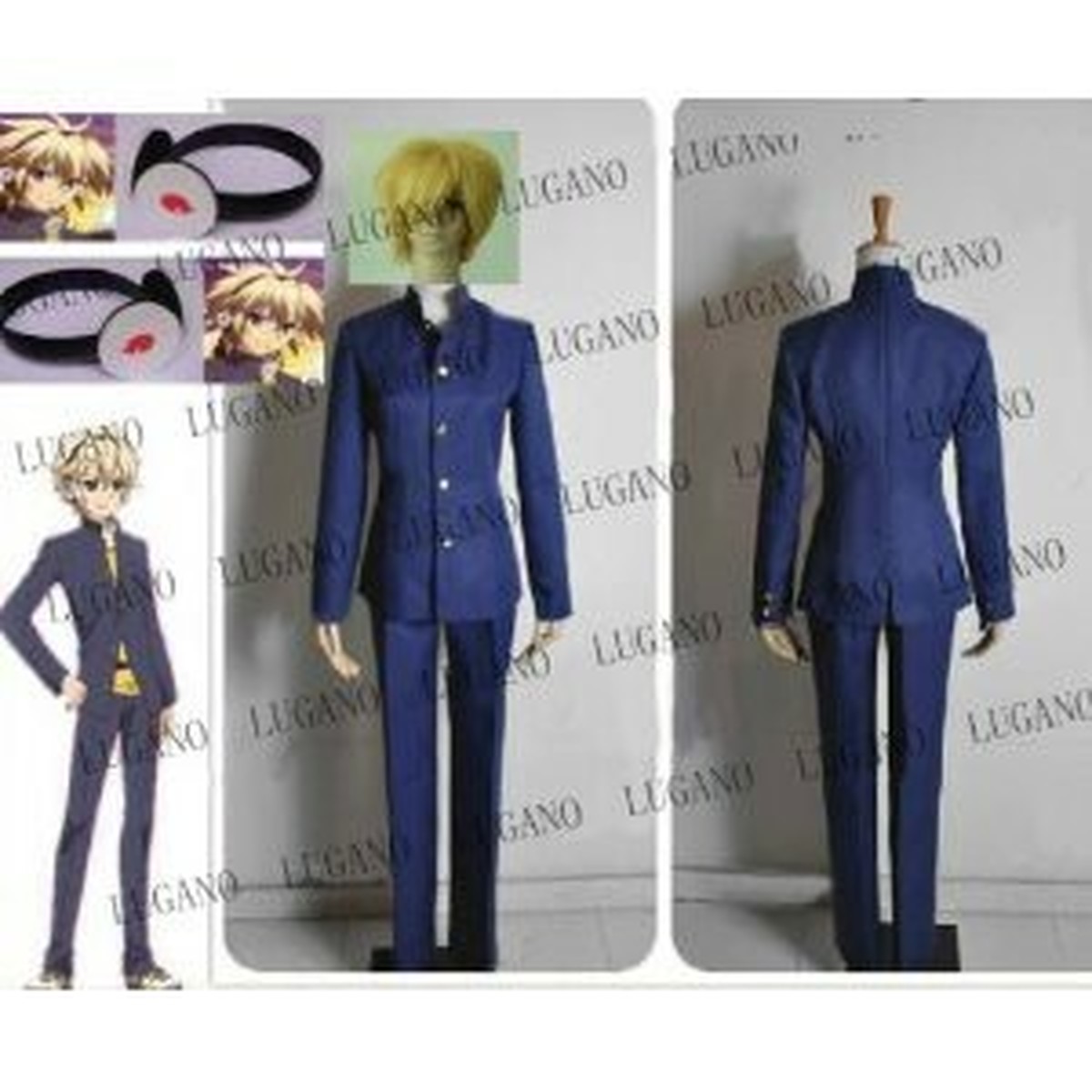 K1598 問題児たちが異世界から来るそうですよ 逆廻十六夜 衣装 ウイッグ イヤホン コスプレ衣装 Cosplay コスチューム ハロウィン イベント ルガーノショップ