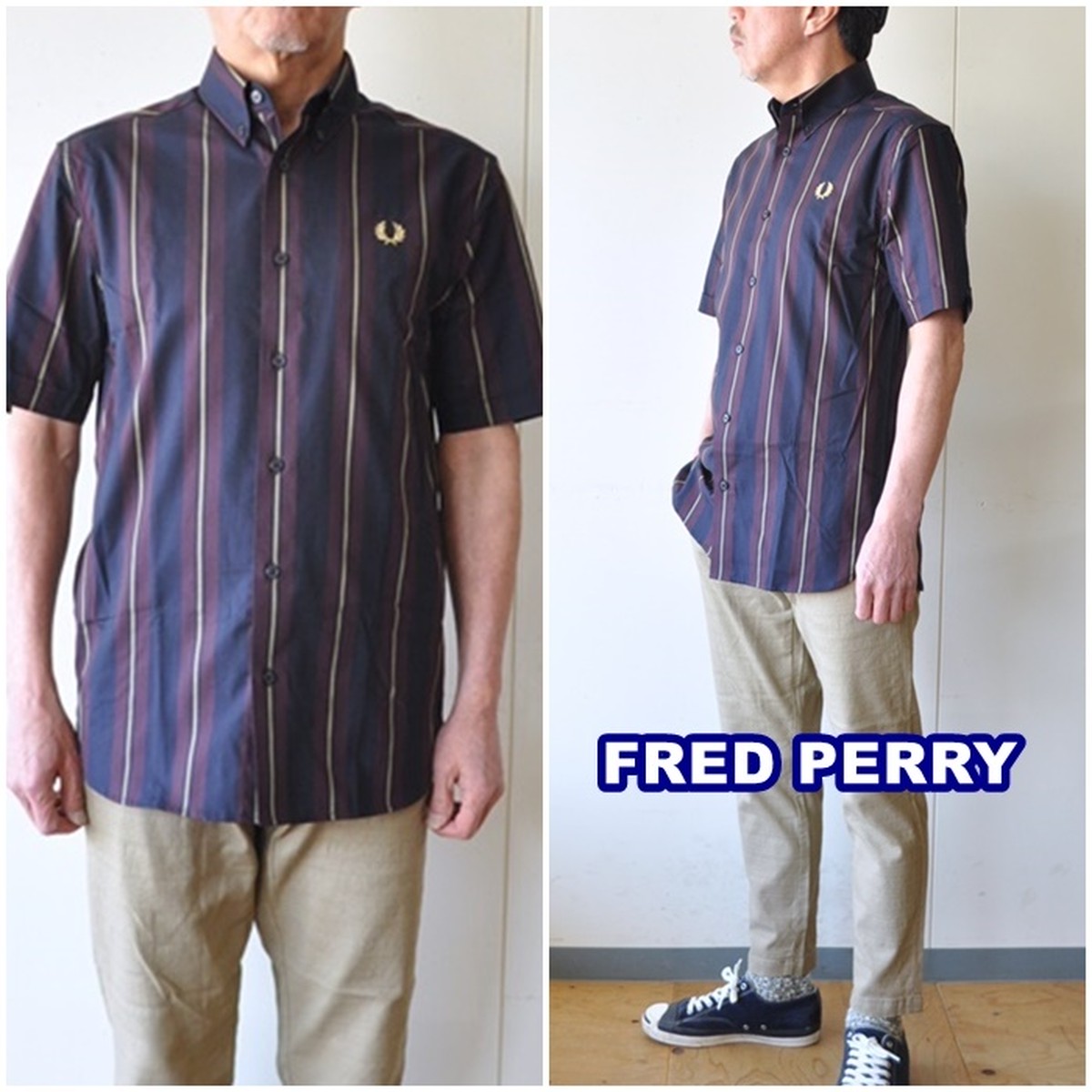 FREDPERRY フレッドペリー ボタンダウンシャツ M１５７２ 半袖シャツ