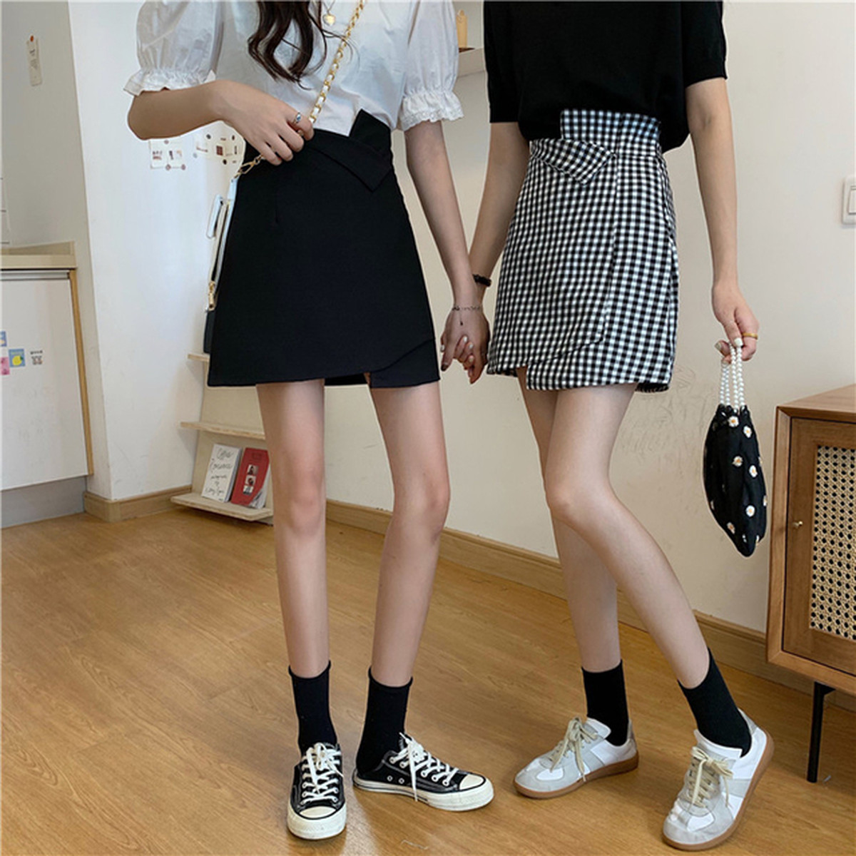 ラップテイストミニスカート 1011 韓国ファッション通販 Lapilapi Store ラピラピ