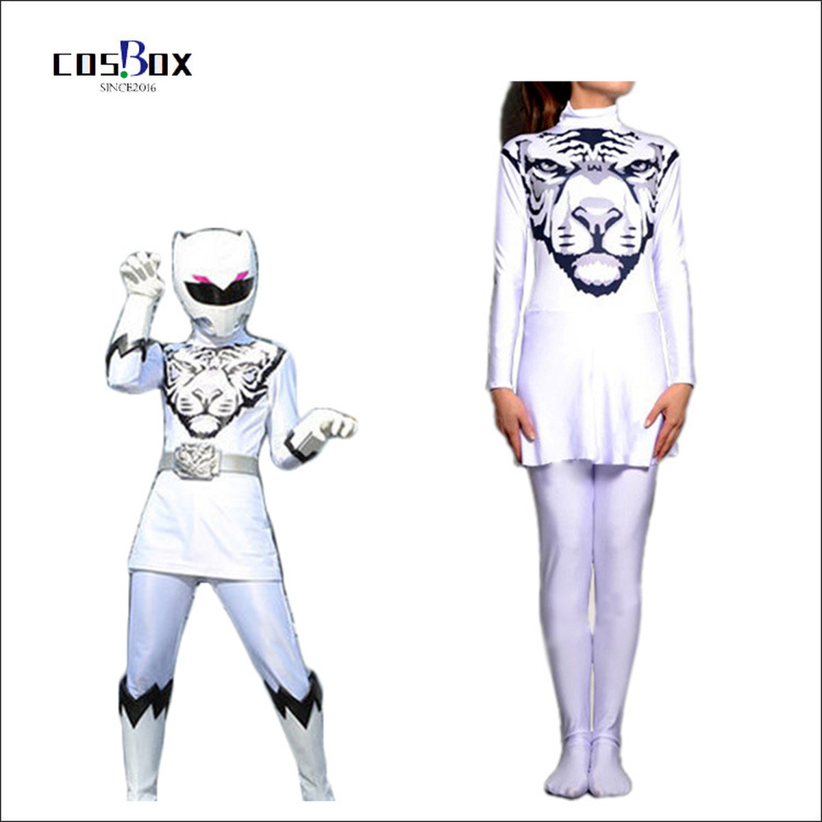 全身タイツ ベースマスク 動物戦隊ジュウオウジャー アム ホワイト 全身タイツ コスチューム コスプレ衣装 サイズオーダー可能 肌スーツ サイズ豊富 Cosbox