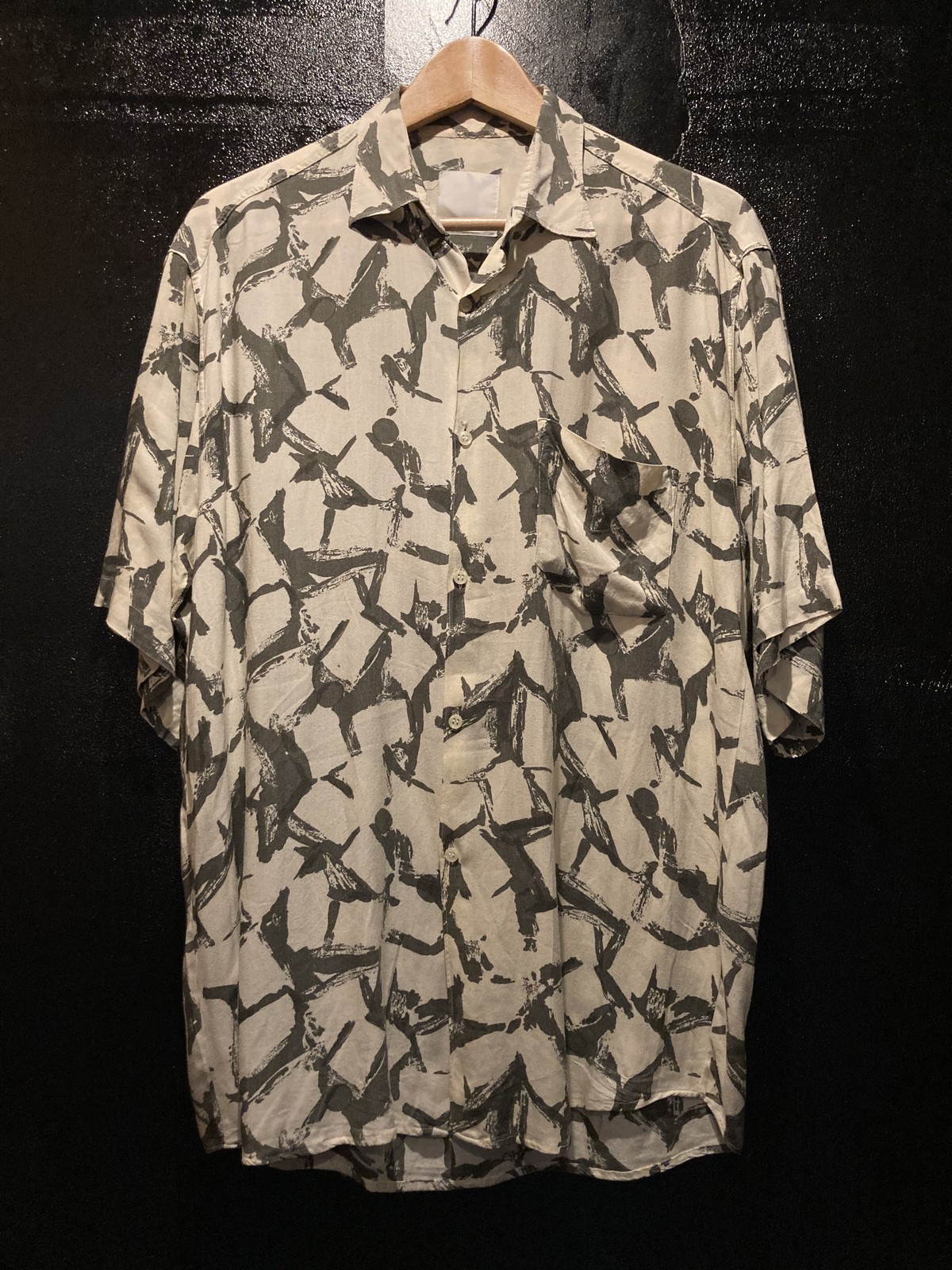 Brash Strokes Pattern Rayon Shirt Osithor 京都古着屋オシトール