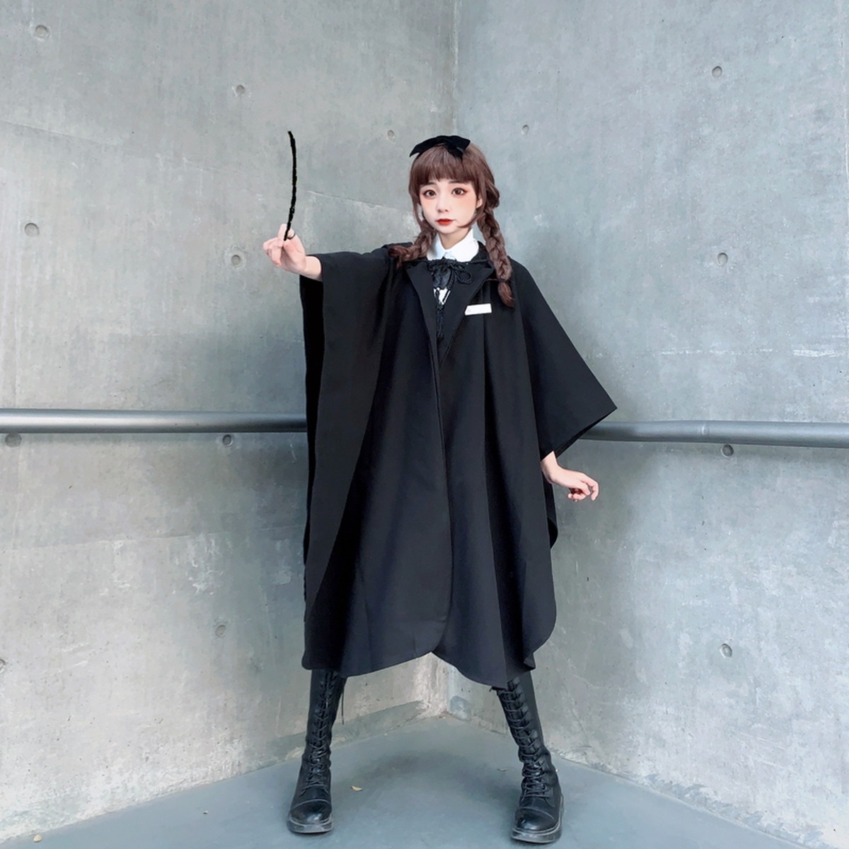 ゴスロリ系 病み可愛い アウター マント フード付き 魔法学院風 Jkスタイル ストリート系 原宿系 10代 代 天使と悪魔 サブカル系ファッション Seasonz