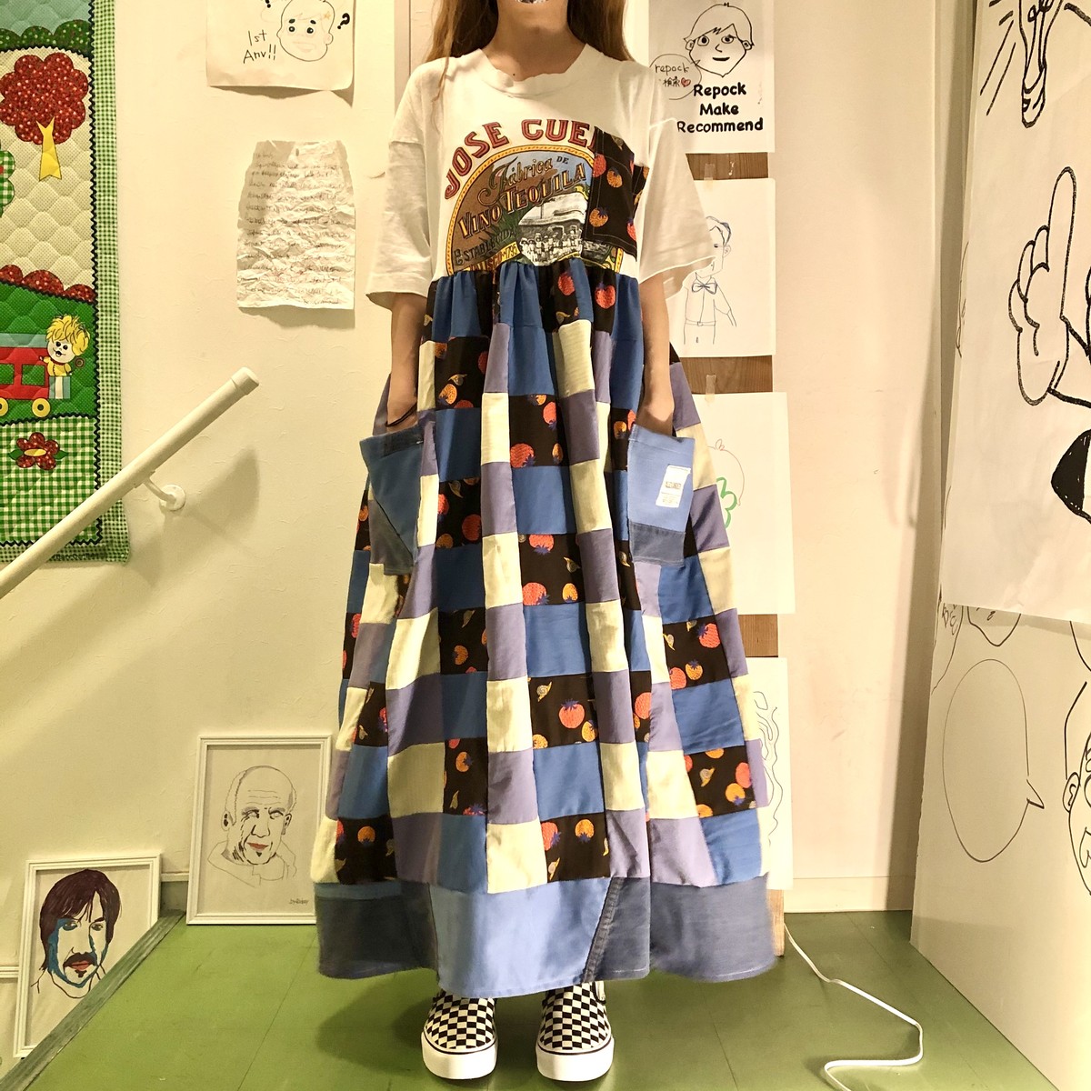 リメイク パッチワーク ワンピース Repock Make Recommend リメイク パッチワーク ワンピース Repock Make Recommend