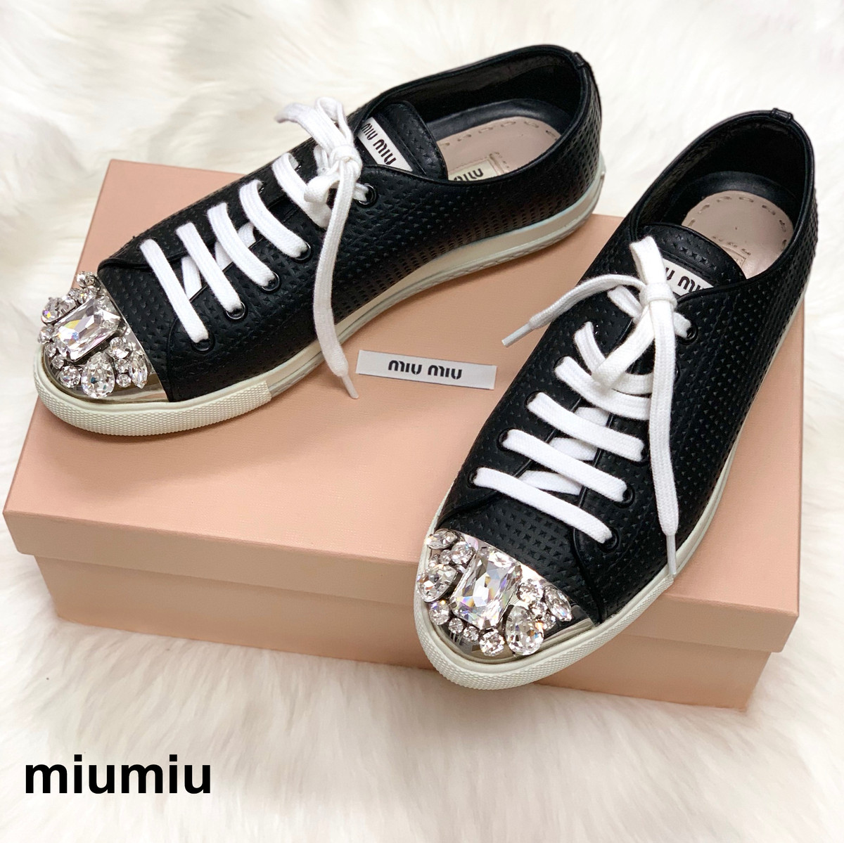955 Miumiu ミュウミュウ ビジュー スニーカー Mycloset