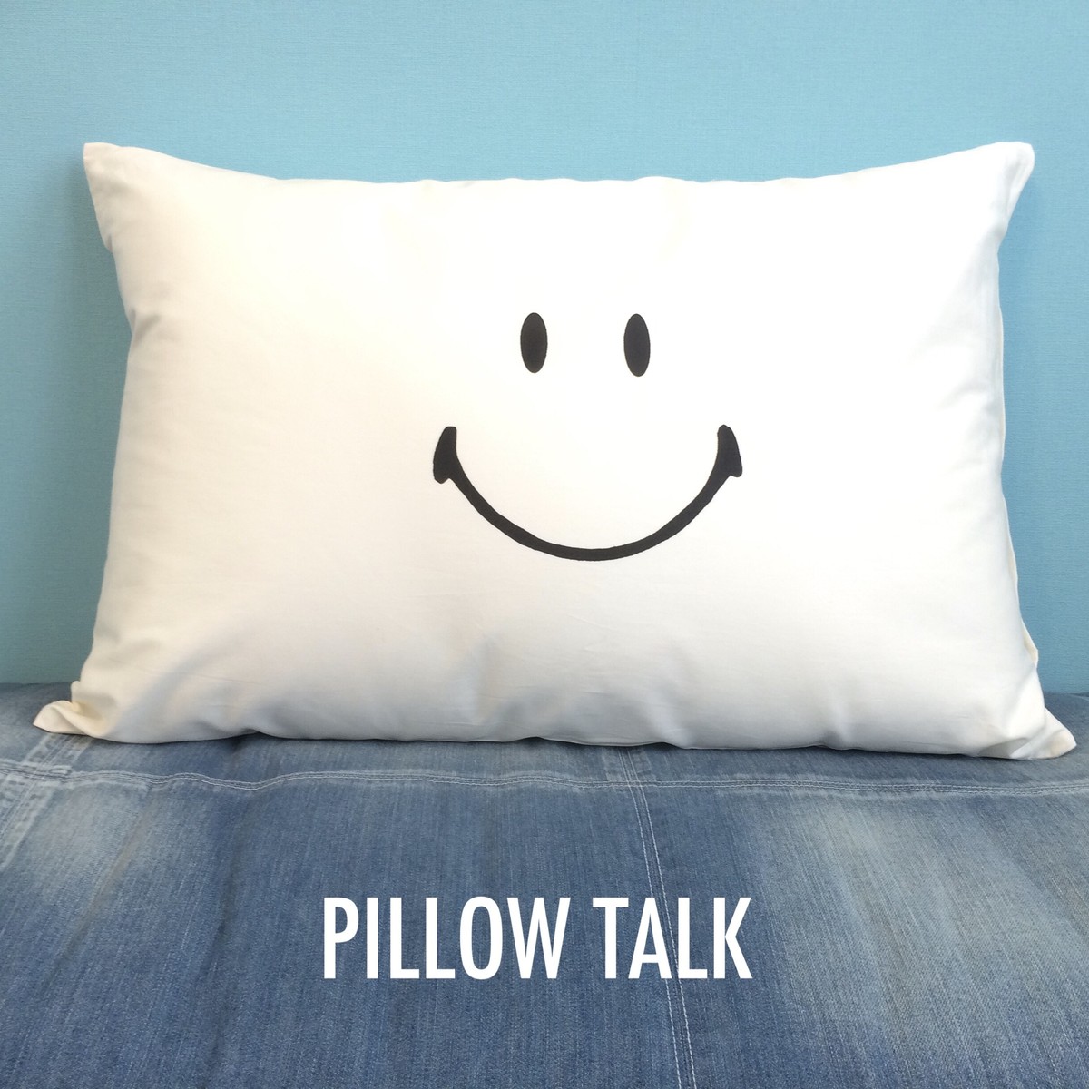 Smile Yes No Pillow Case White Pillow Talk