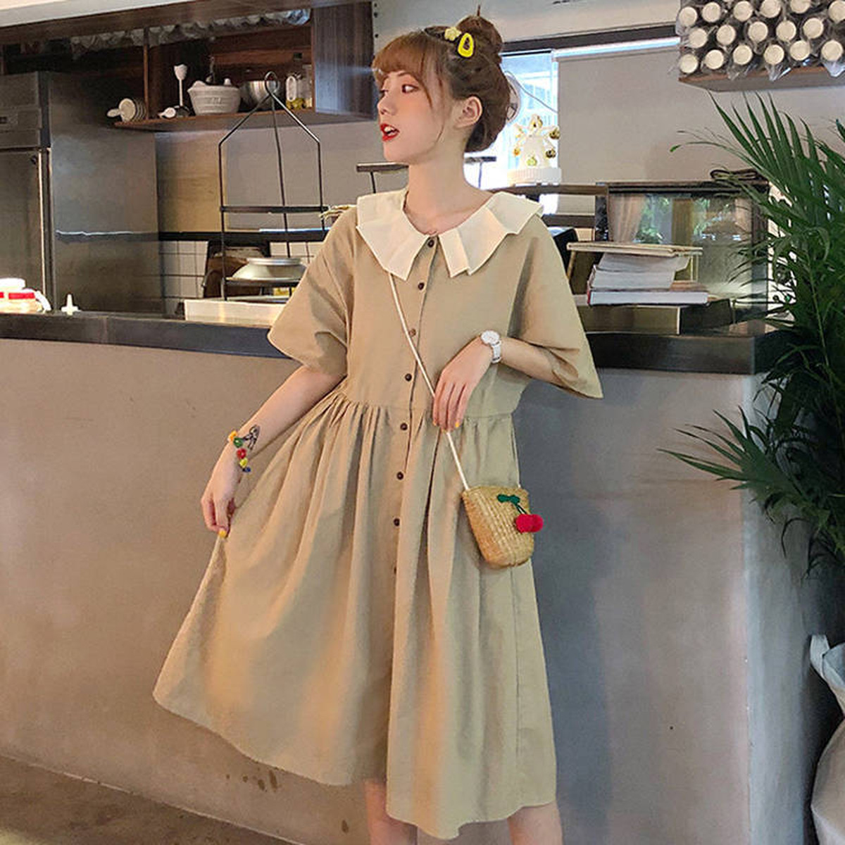 特別価格 ワンピース 秋 襟 レトロ スカート シンプル ガーリー フェミニン 上品 V 店長大暴走 クリアランスsale Www Nigerianbanker Com