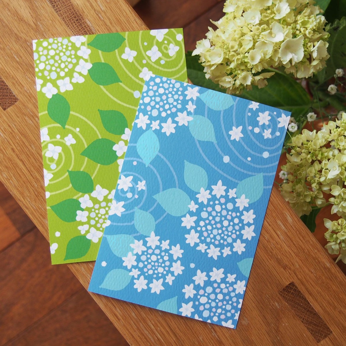 紫陽花のセミオーダーポストカード Wach Works