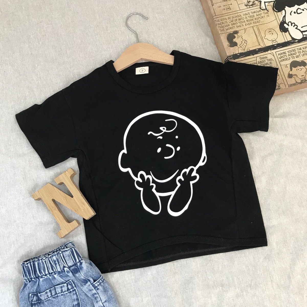 韓国子供服 チャーリーブラウン Tシャツ 90cm 130cm Nanohana0115