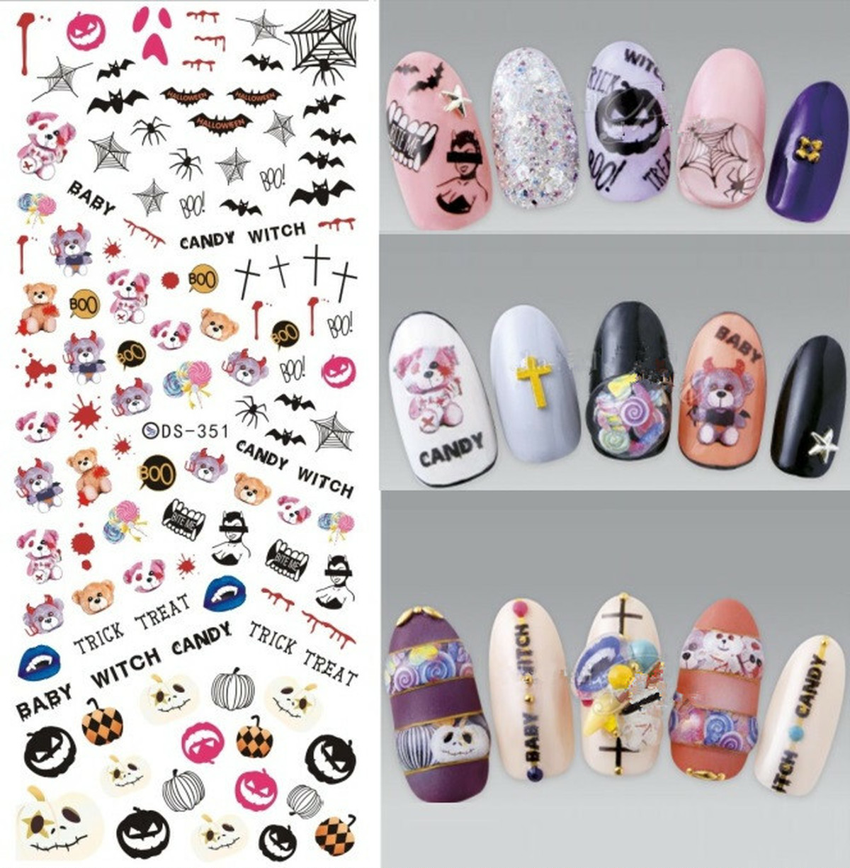 ハロウィン ネイルシール ウォーターシール 極薄 Mizuyurinail
