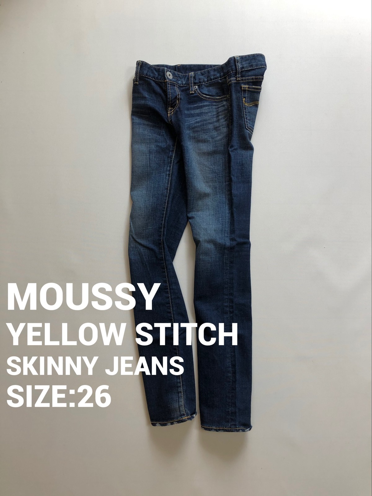 Moussy マウジー スキニージーンズ 291 second Hand Red