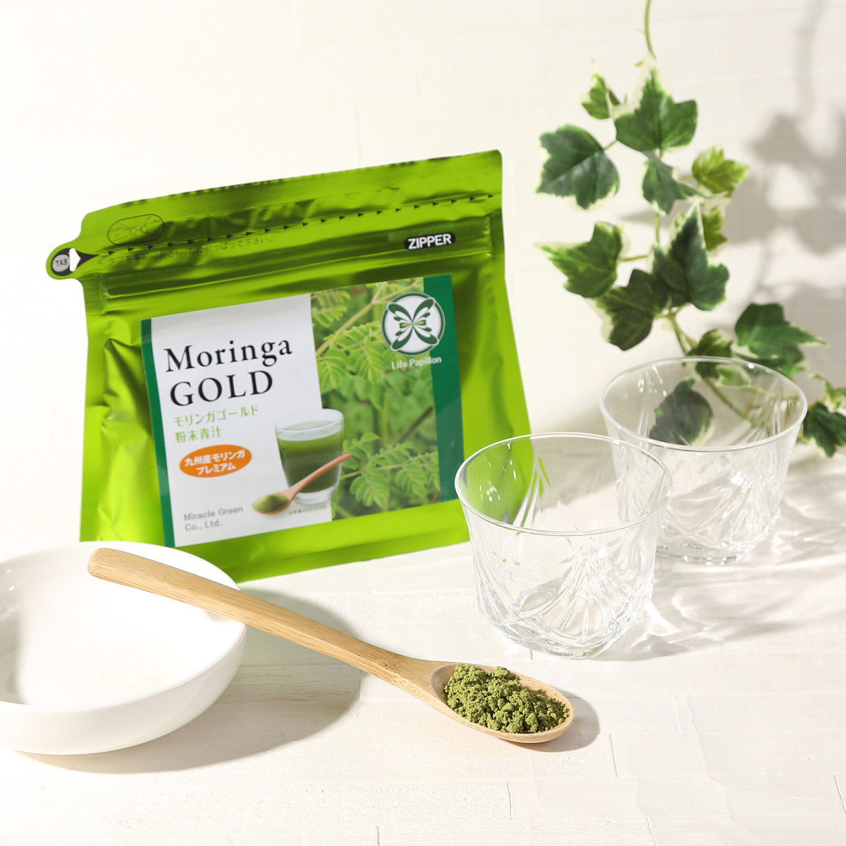 モリンガゴールド粉末青汁 50g 会員価格 2 160円 税込 ライフパピヨン国産モリンガ専門店