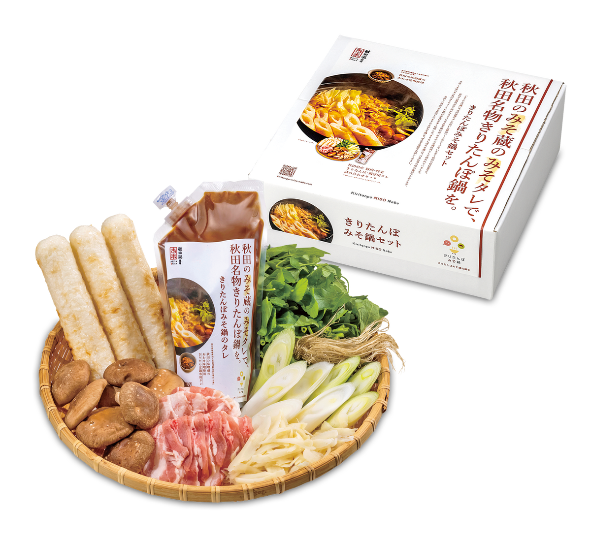 きりたんぽみそ鍋セット 2人前 きりたんぽみそ鍋