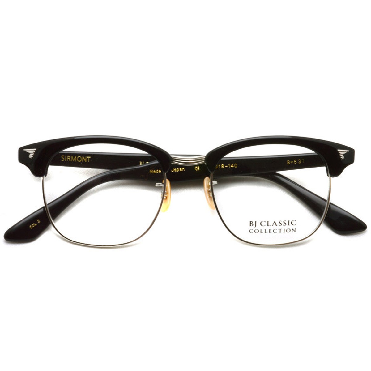 Bj Classic S 1 49 18size C 2 ブラック シルバー マルコムｘ着用ａｏモデル復刻 サーモントブロー 中目黒のメガネ サングラスセレクトショップ Props