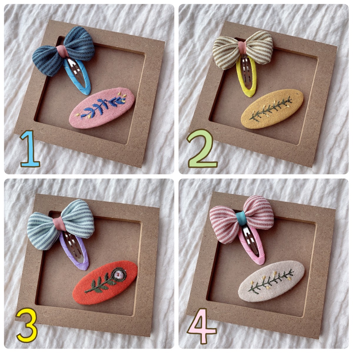 パッチンピン 刺繍 リボン Sokera