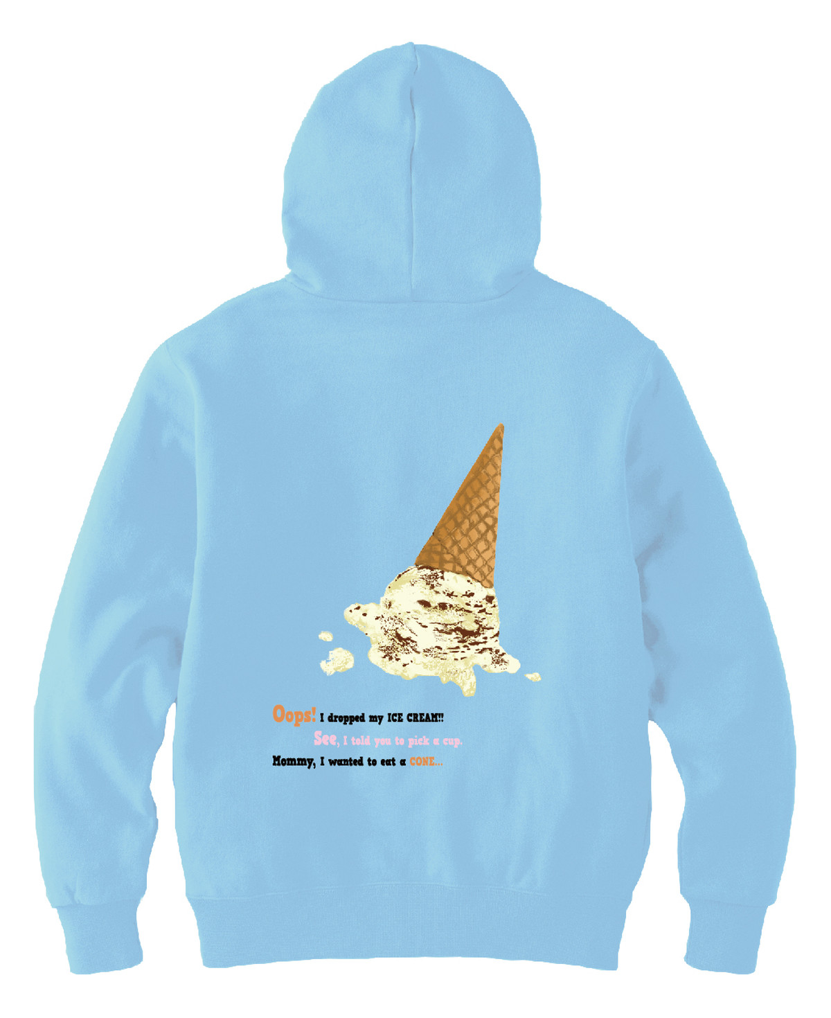 Fallen Ice Cream パーカー ライトブルー Cup Or Cone