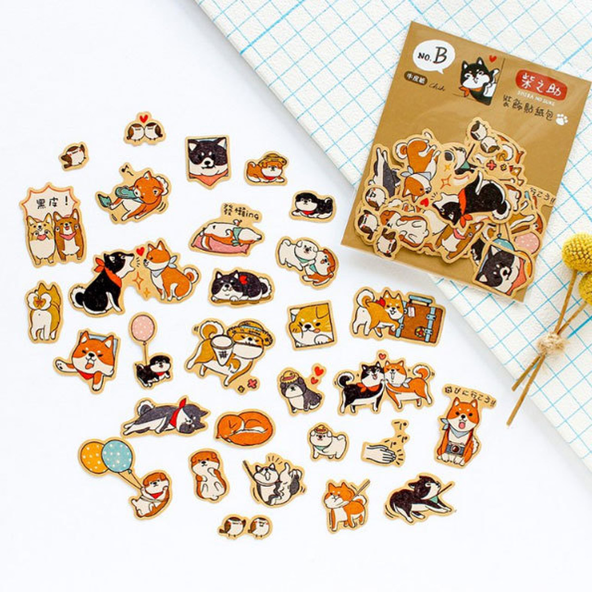 かわいい柴犬シール クラフト ｂ 猫式 台灣 台湾雑貨 猫雑貨の通販サイト