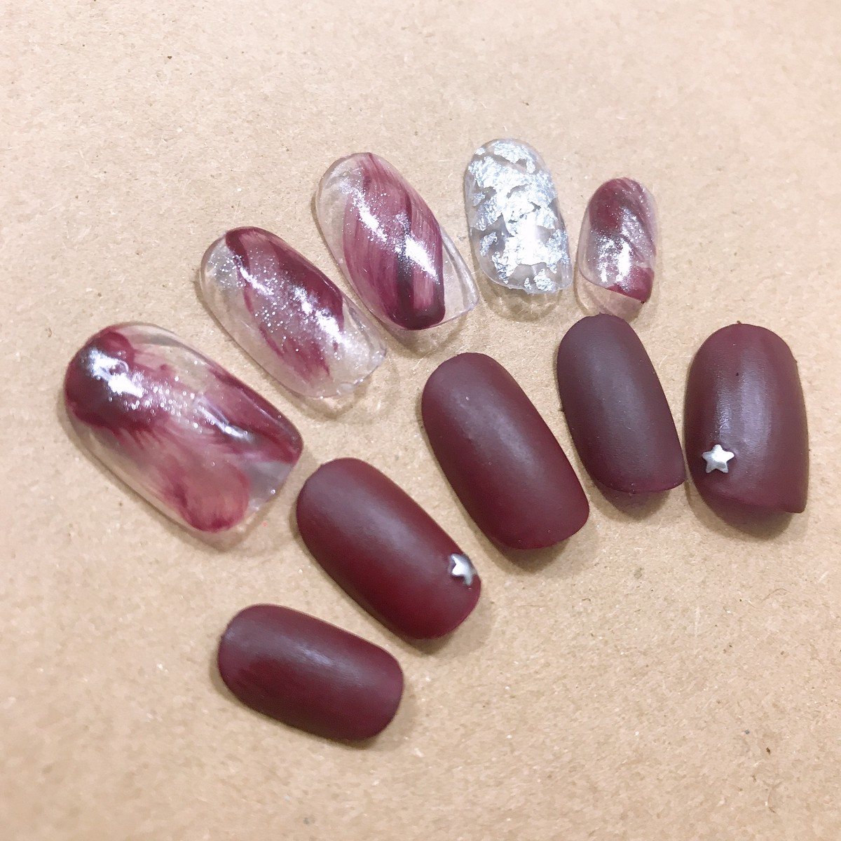 ボルドーネイル プチプラ ネイルチップ Honey Nail