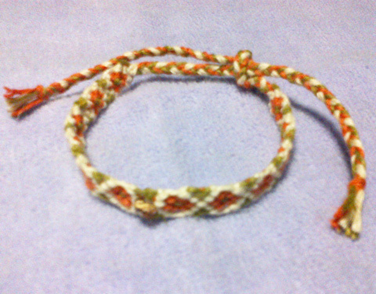 花柄のブレスレット 巻き結びミサンガ ナチュラル Penne House