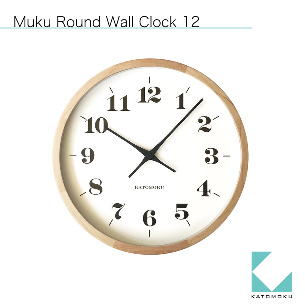 激安ブランド Katomoku Muku Round Wall Clock 12 H メープル 電波時計 連続秒針ムーブメント Km 98nrc 306mm Skp電波時計 最新人気