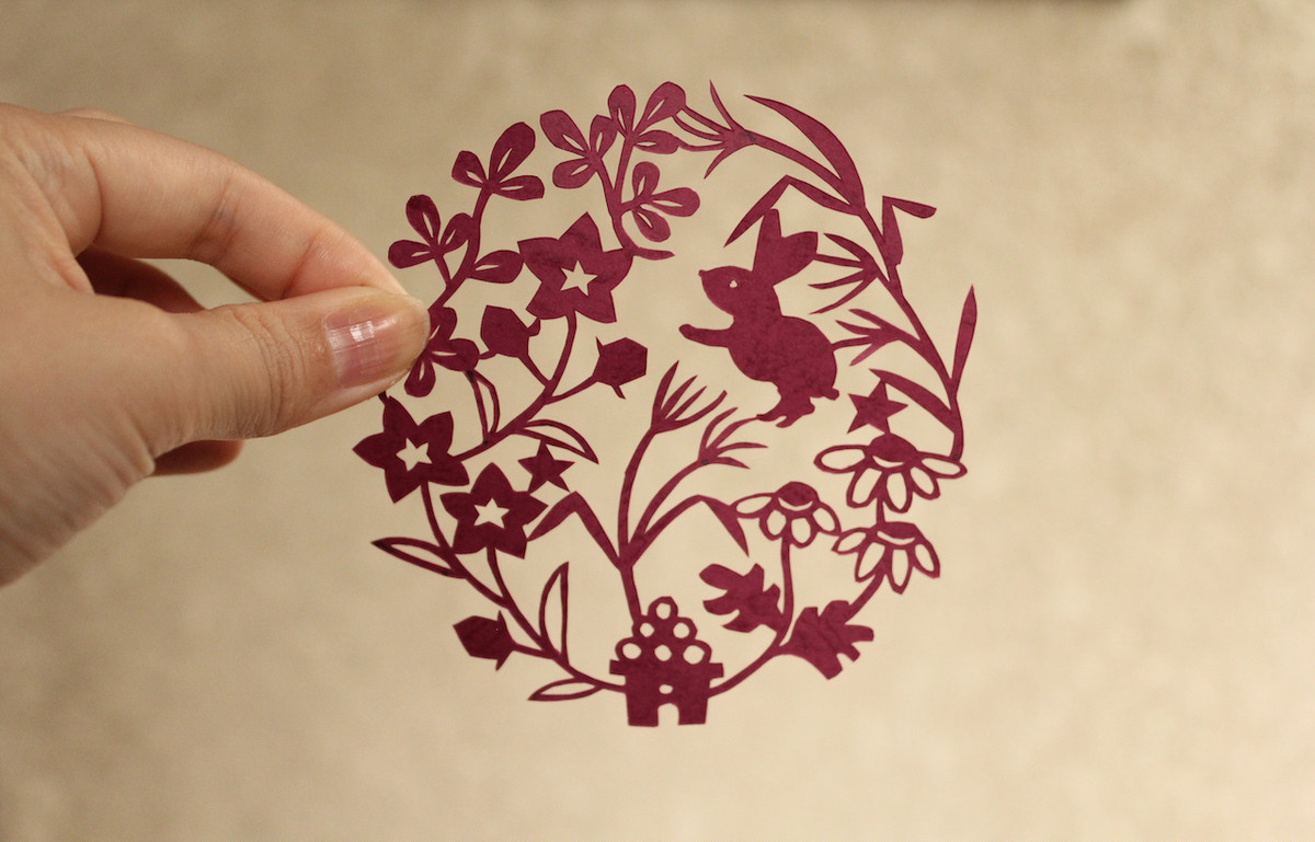 うさぎと月見団子の図案 Riculi Kirie Shop