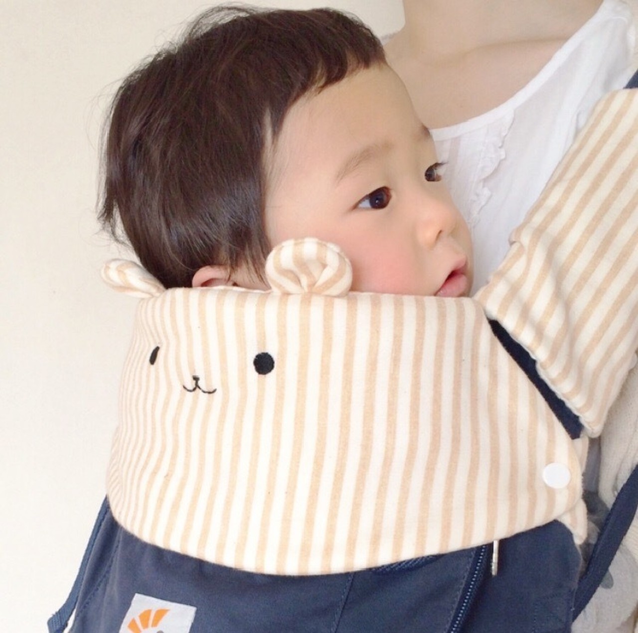 【再販未定】ツミキどうぶつの抱っこ紐カバー3点セット うすデニム
