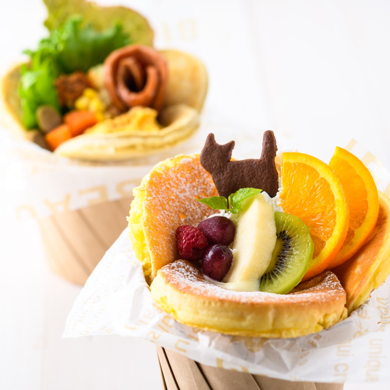 フラワーパンケーキ「季節のフルーツ」