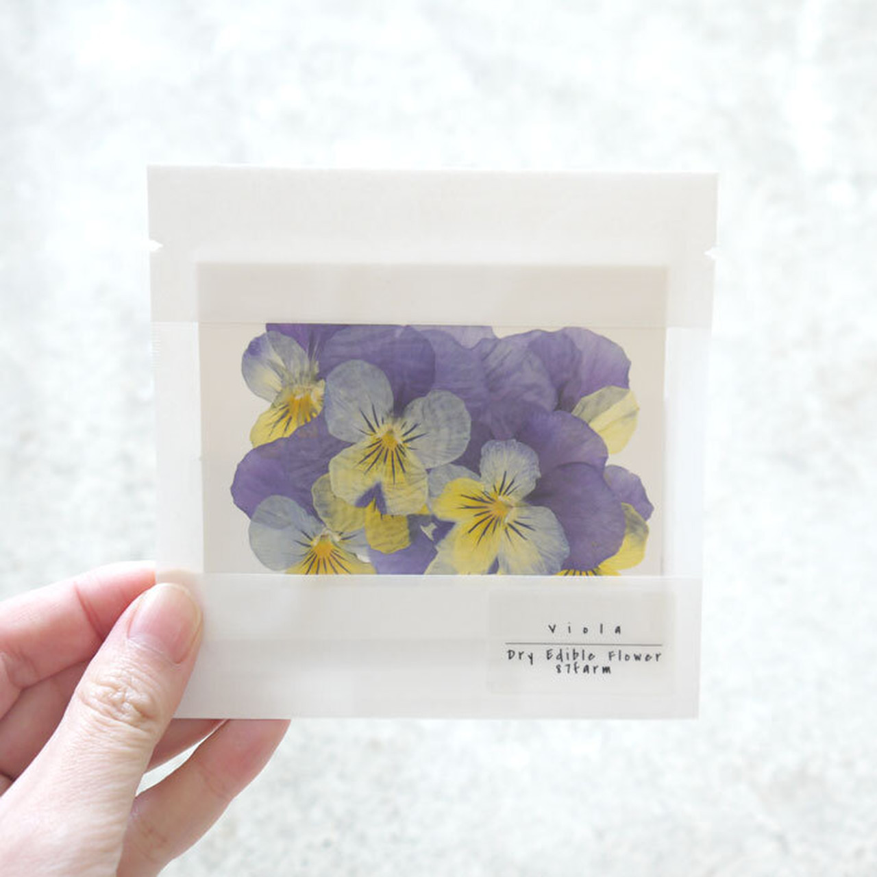 【87farm】食べられる押し花 10枚(ビオラ ひぐれももか)