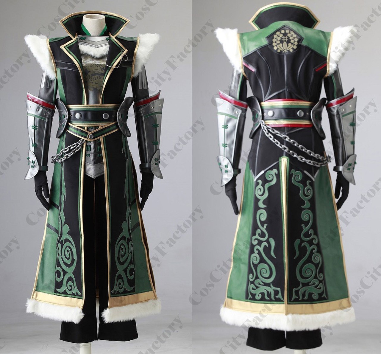 戦国無双4風 新武将 片倉小十郎 リアルコスプレ衣装 アニメ イベント コミケ ゲーム 舞台衣装 大きいサイズ 戦国basara風 戦国無双風 武将系 本格的リアルコスプレ オーダー専門店 Coscityfactory