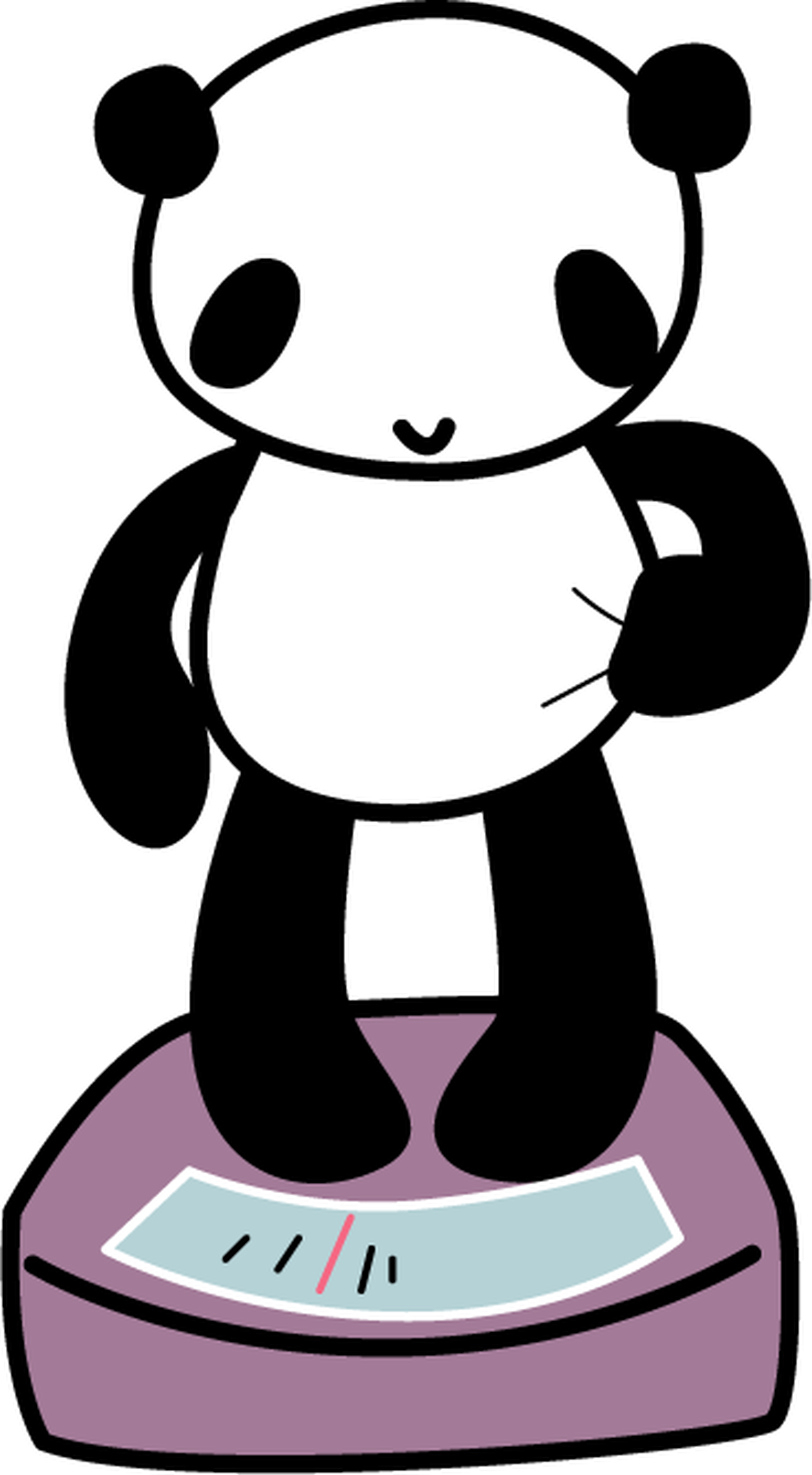 太った パンダメインの動物イラスト