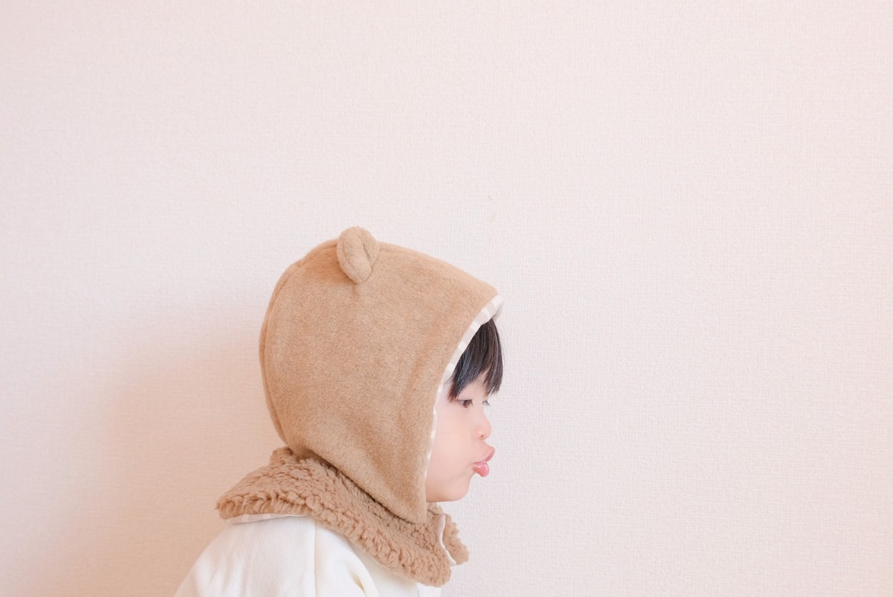 つみきの襟付き帽子(キナコ)3サイズ展開