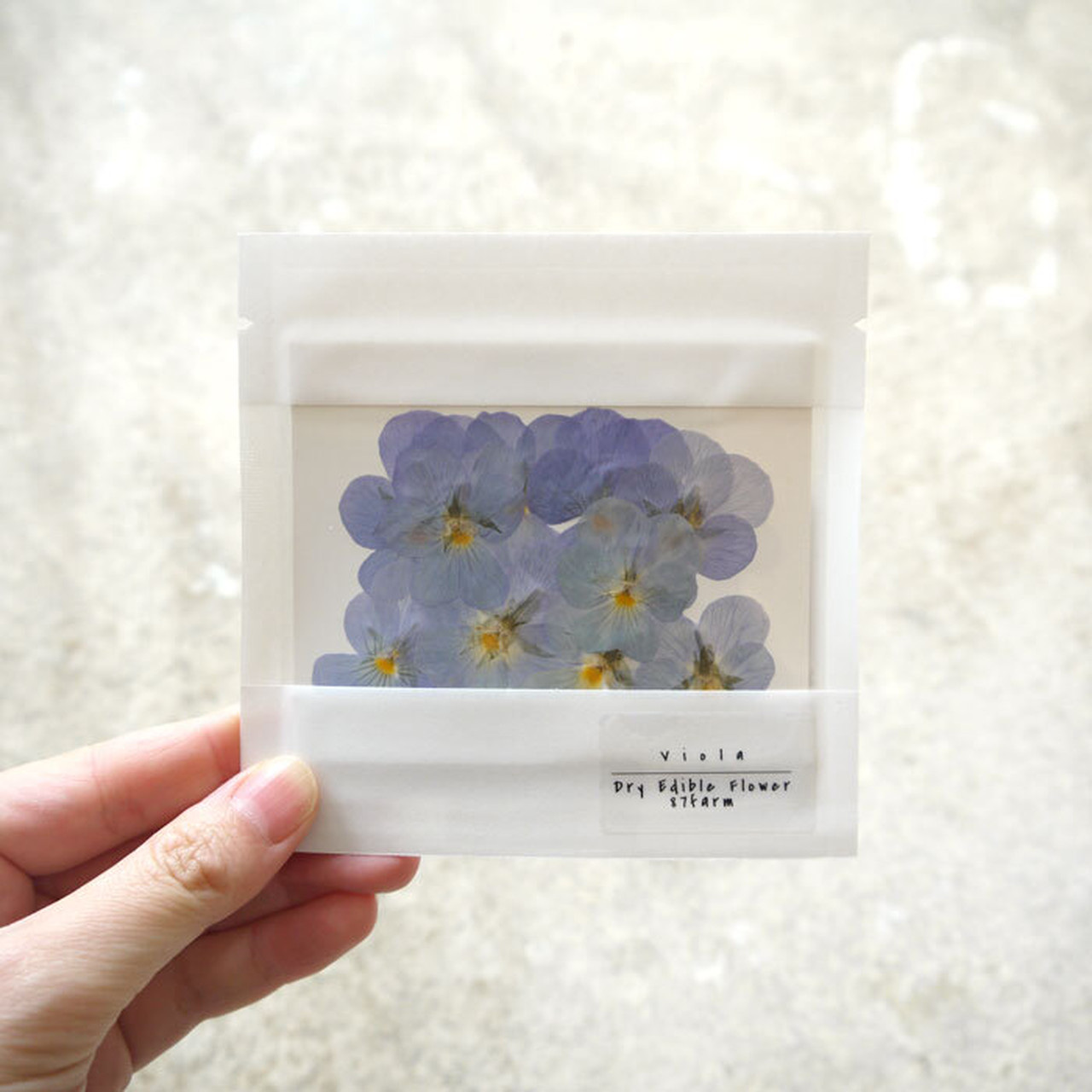 【87farm】食べられる押し花 10枚(ビオラ ヘブンリーブルー)