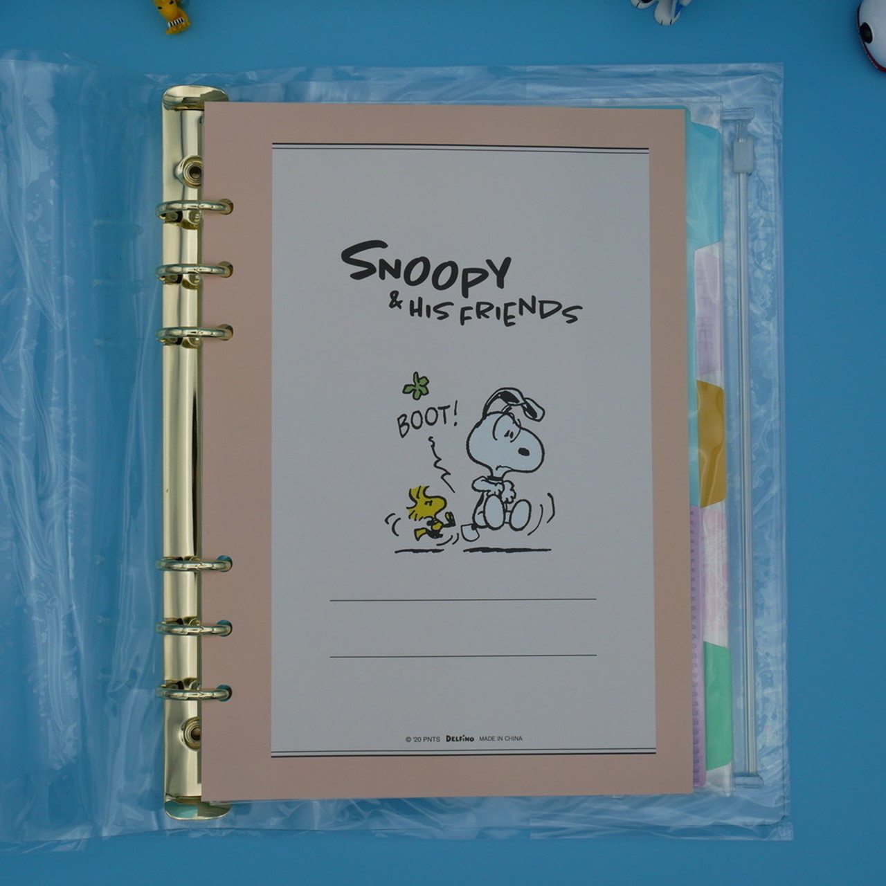 Peanuts Snoopy スヌーピー システム手帳 A5 ６穴 ファイルブック ウッドストック スヌーピーのおへや N おすぬべや